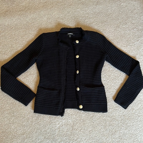 Express Sweater Cardigan with Embellished Buttons - Picture 1 of 6